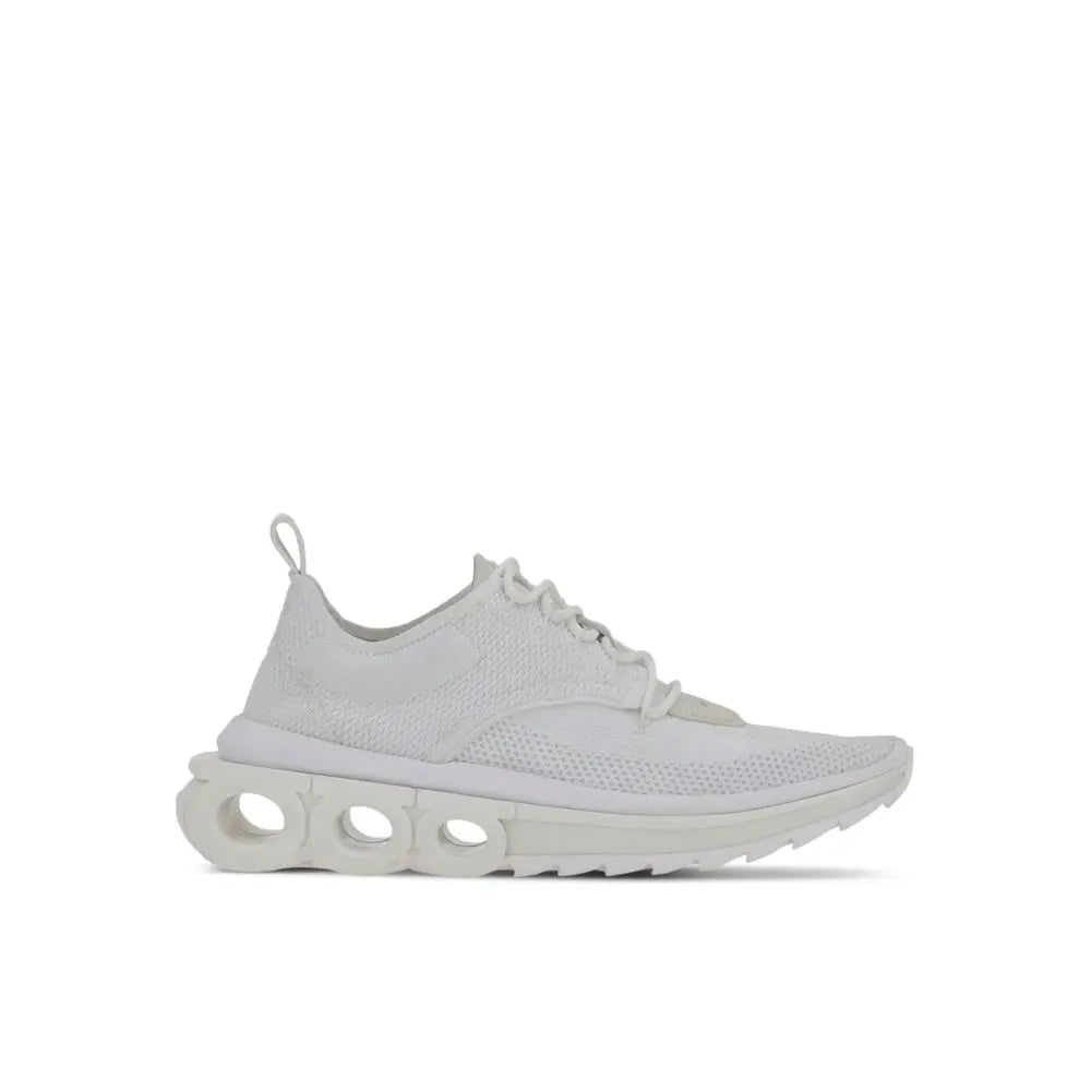 Salvatore Ferragamo White Nylon Athletic Sneakers Salvatore Ferragamo