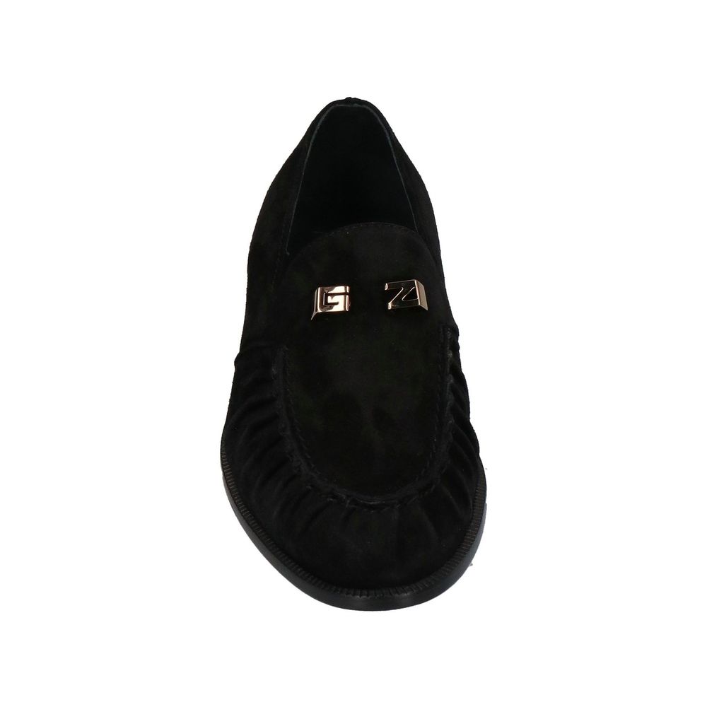 Giuseppe Zanotti Black Calfskin Slip-On Loafers Giuseppe Zanotti