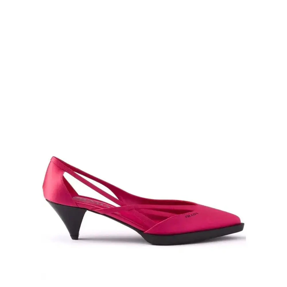 Prada Multicolor Silk Mid Heel Pumps Prada