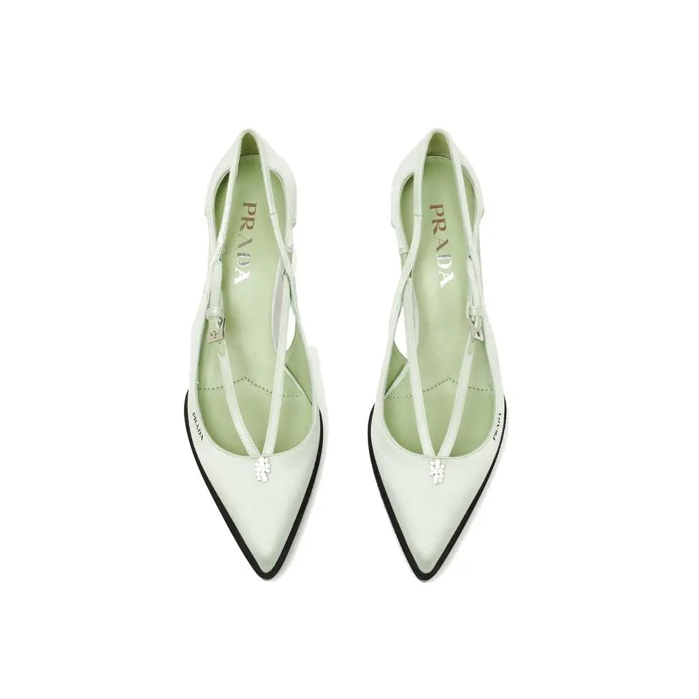 Prada Bicolor Silk Mid Heel Pumps Prada