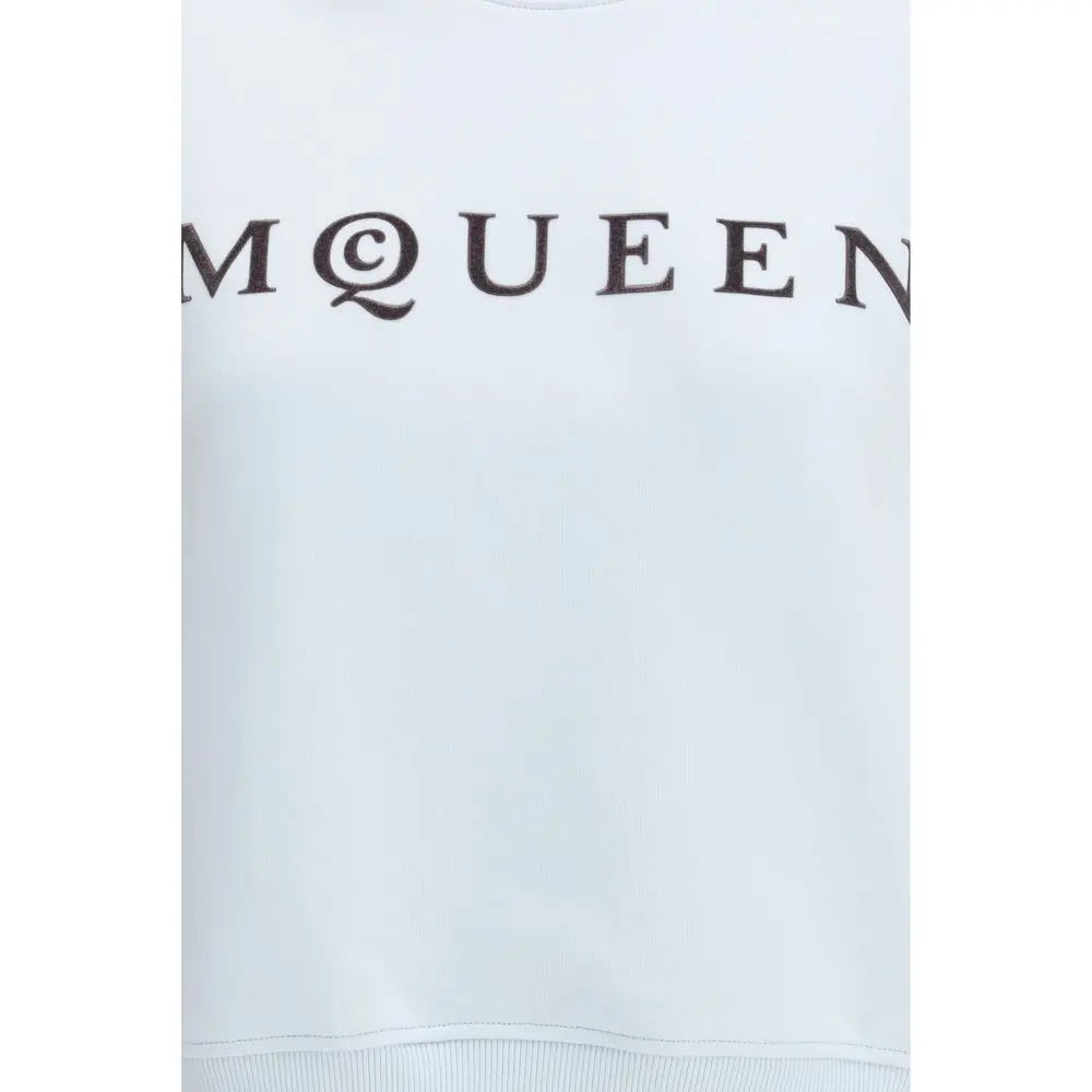 Alexander McQueen Blue Cotton Sweatshirt Alexander McQueen