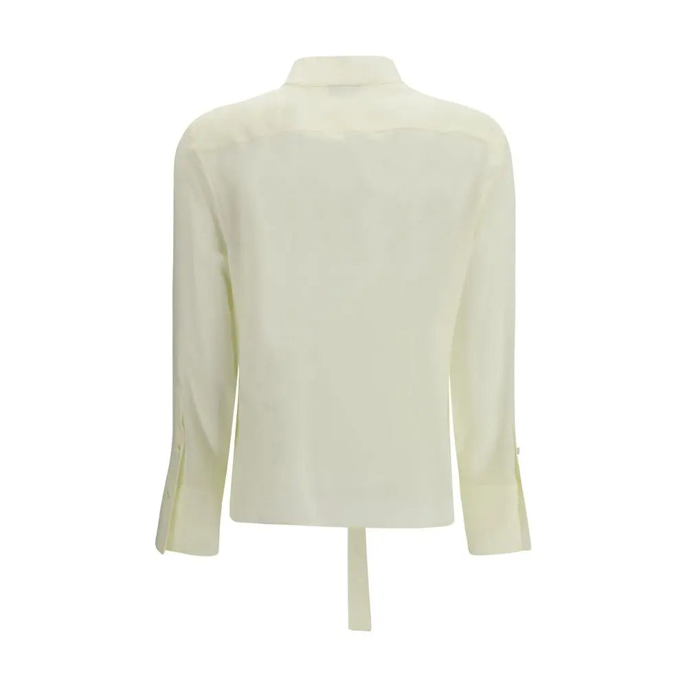 Alexander McQueen Bicolor Silk Blouse Alexander McQueen