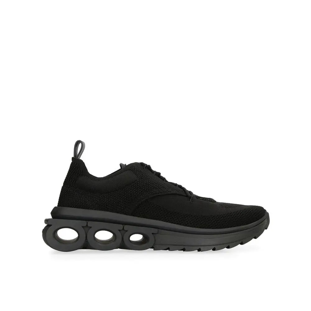 Salvatore Ferragamo Black Fabric Athletic Sneakers Salvatore Ferragamo