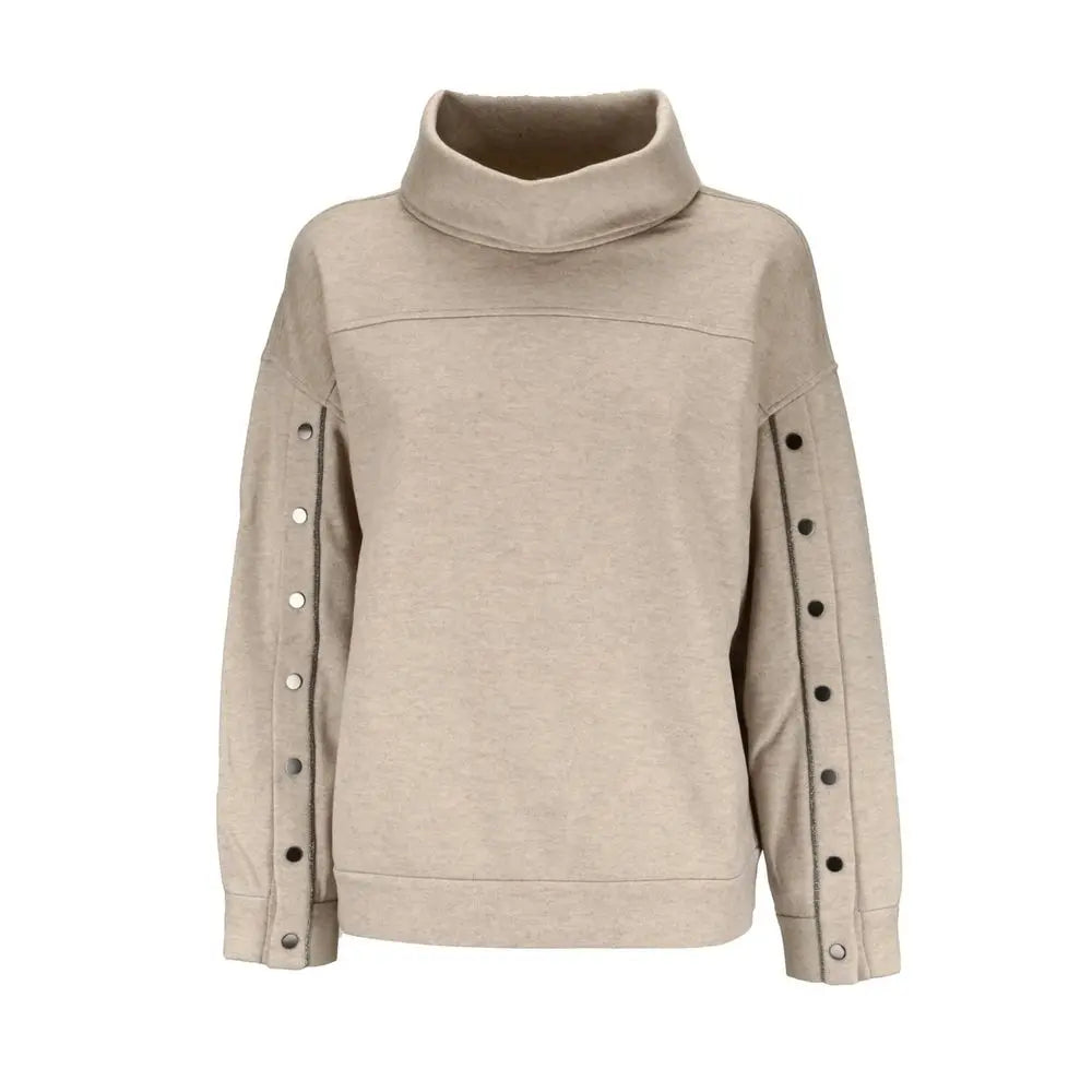 Brunello Cucinelli Beige Cashmere Sweatshirt Brunello Cucinelli