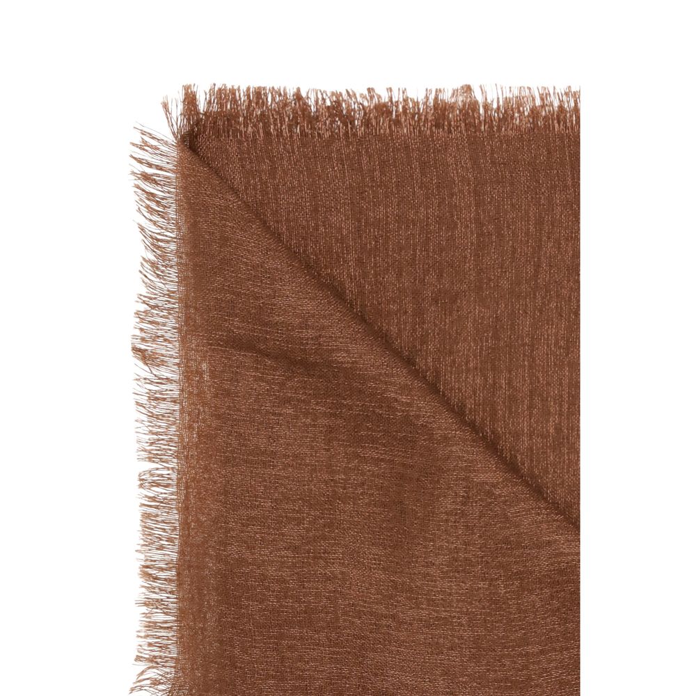 Brunello Cucinelli Brown Cashmere Scarf Brunello Cucinelli