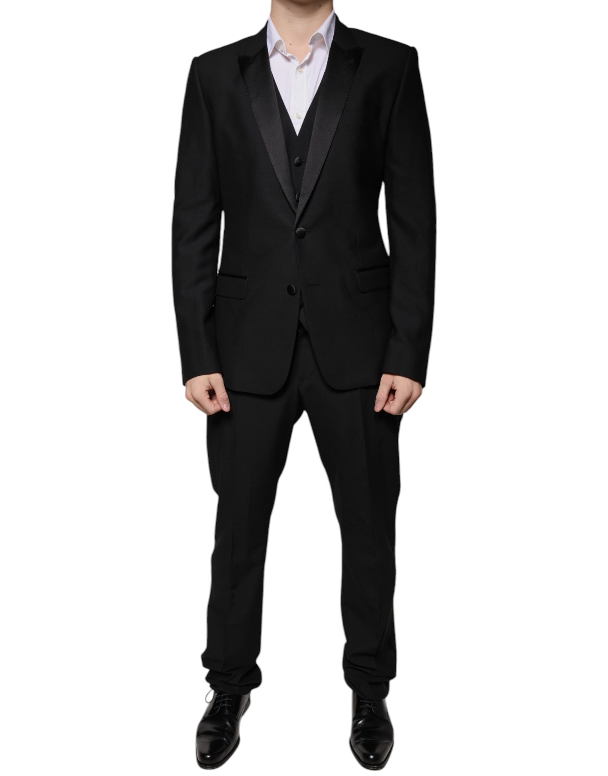 Dolce & Gabbana Black Virgin Wool Tuxedo Dolce & Gabbana