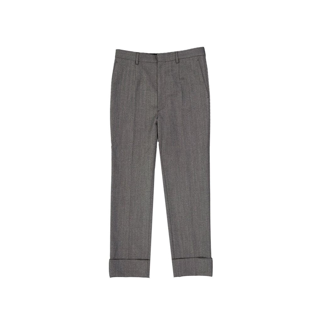 Prada Gray Wool Casual Pants Prada