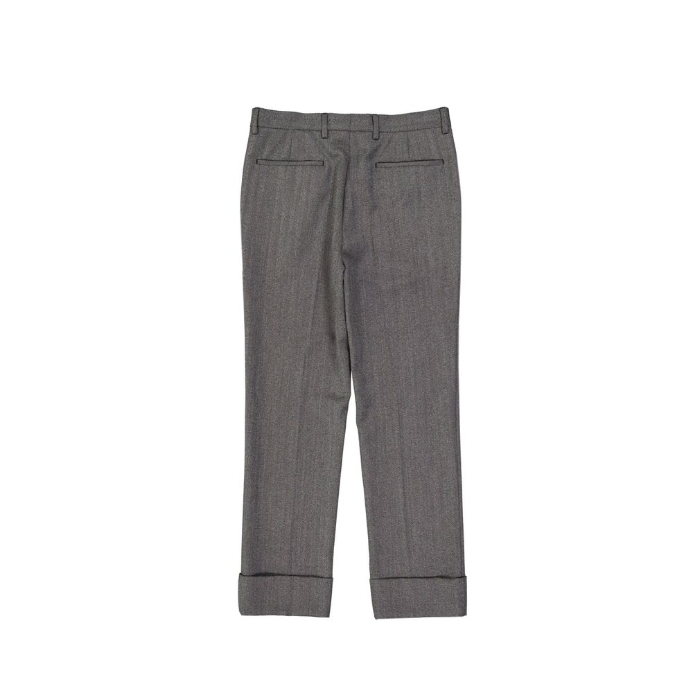 Prada Gray Wool Casual Pants Prada