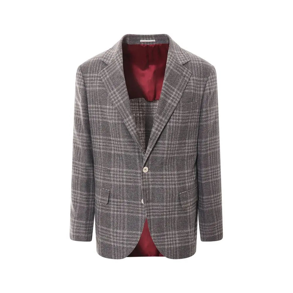 Brunello Cucinelli Gray Cashmere Blazer Brunello Cucinelli