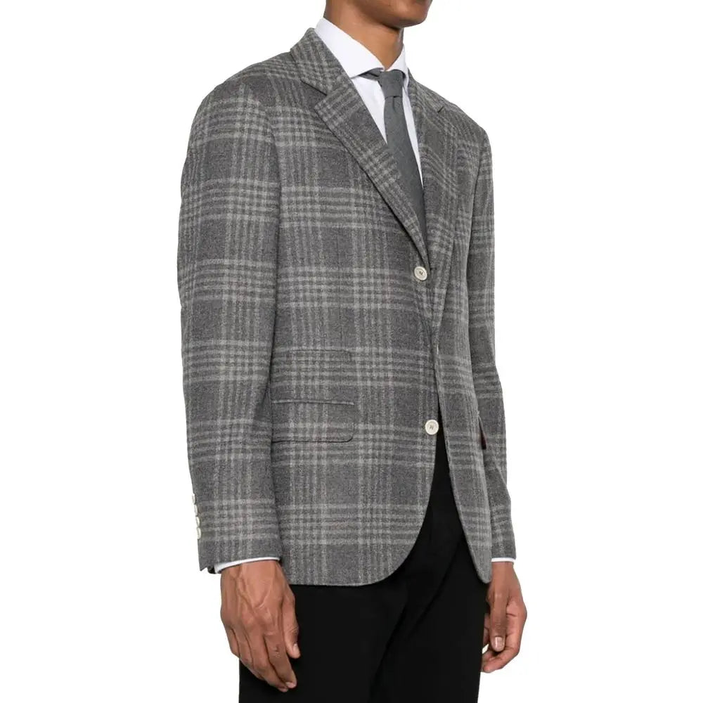 Brunello Cucinelli Gray Cashmere Blazer Brunello Cucinelli