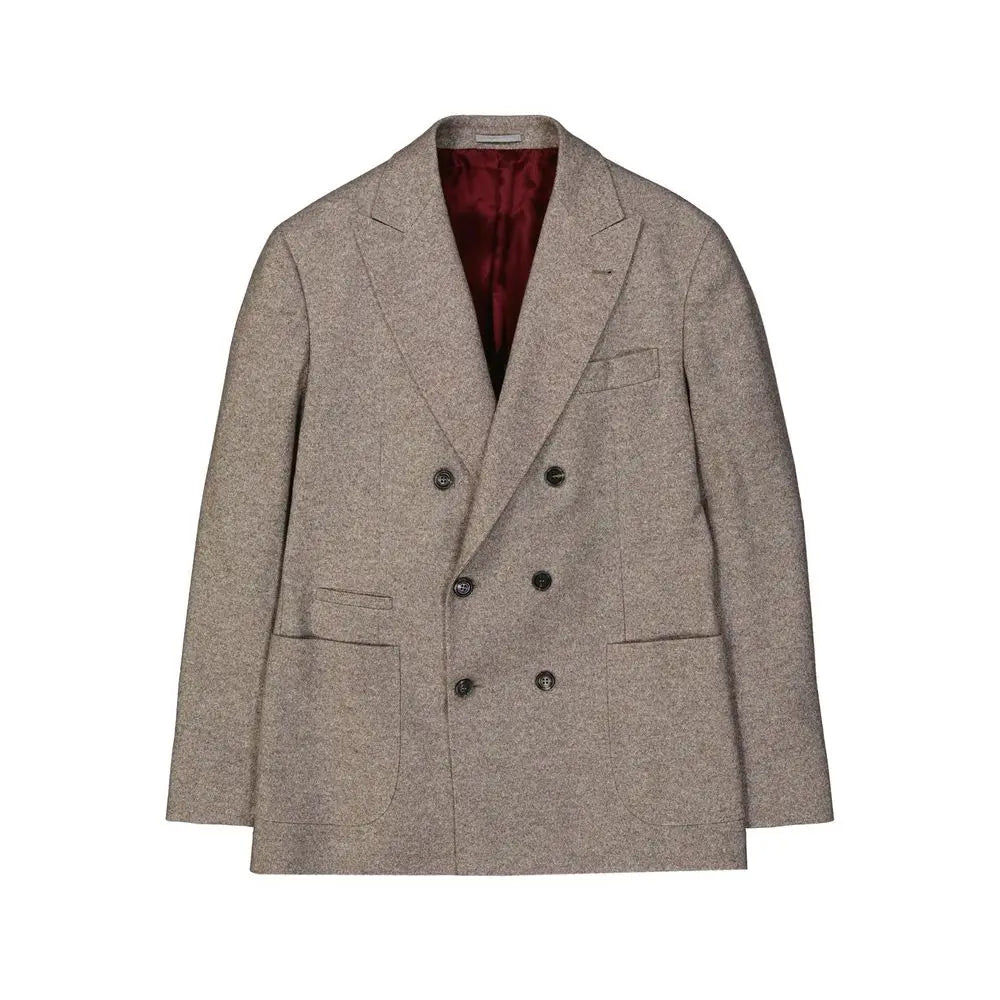 Brunello Cucinelli Beige Cashmere Coat Brunello Cucinelli