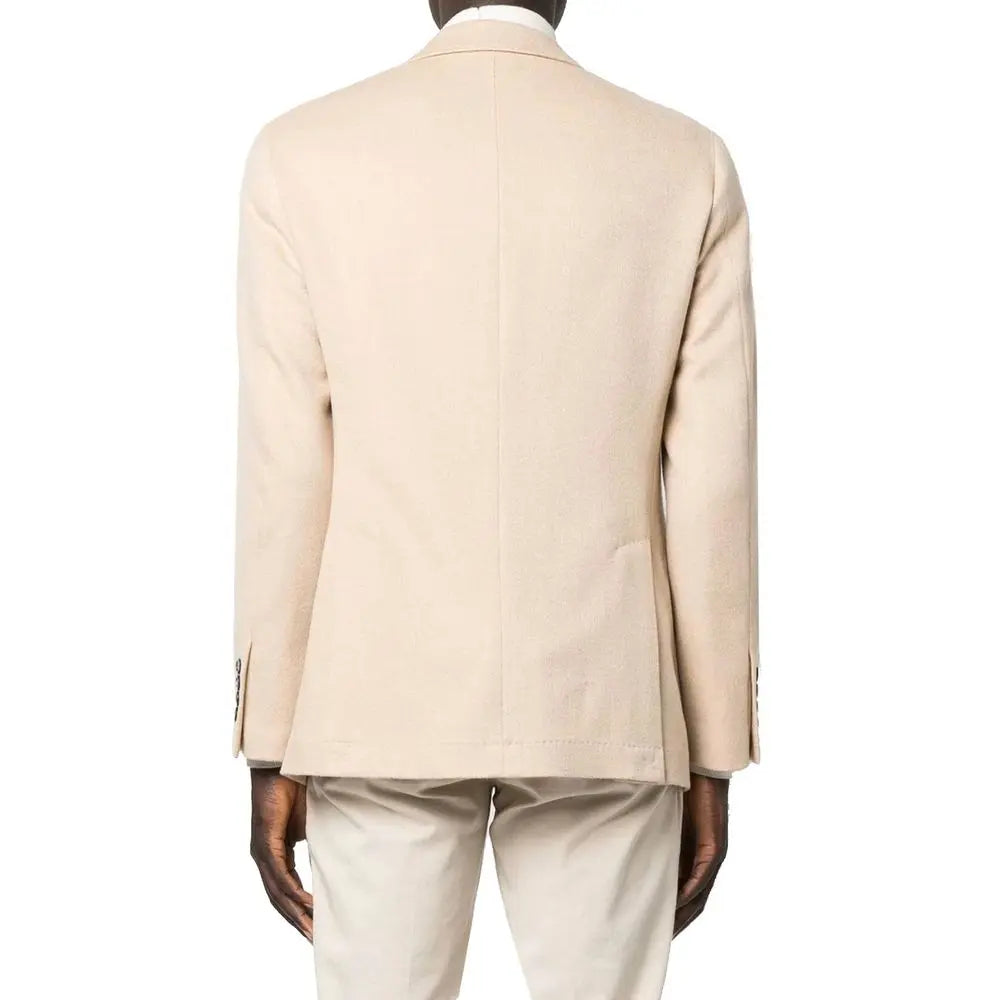 Brunello Cucinelli Beige Wool Coat Brunello Cucinelli