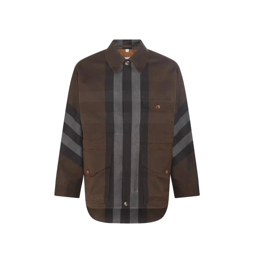 Burberry Brown Cotton Parka Burberry