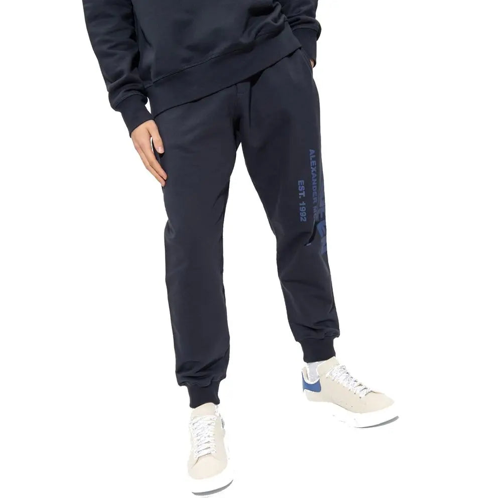 Alexander McQueen Blue Cotton Joggers (Workout Pants) Alexander McQueen