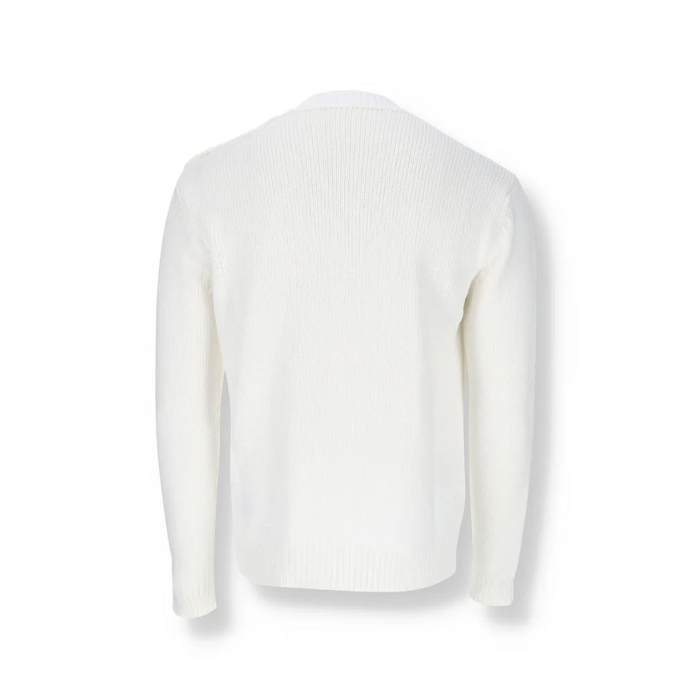 Balmain White Cotton Sweatshirt Balmain