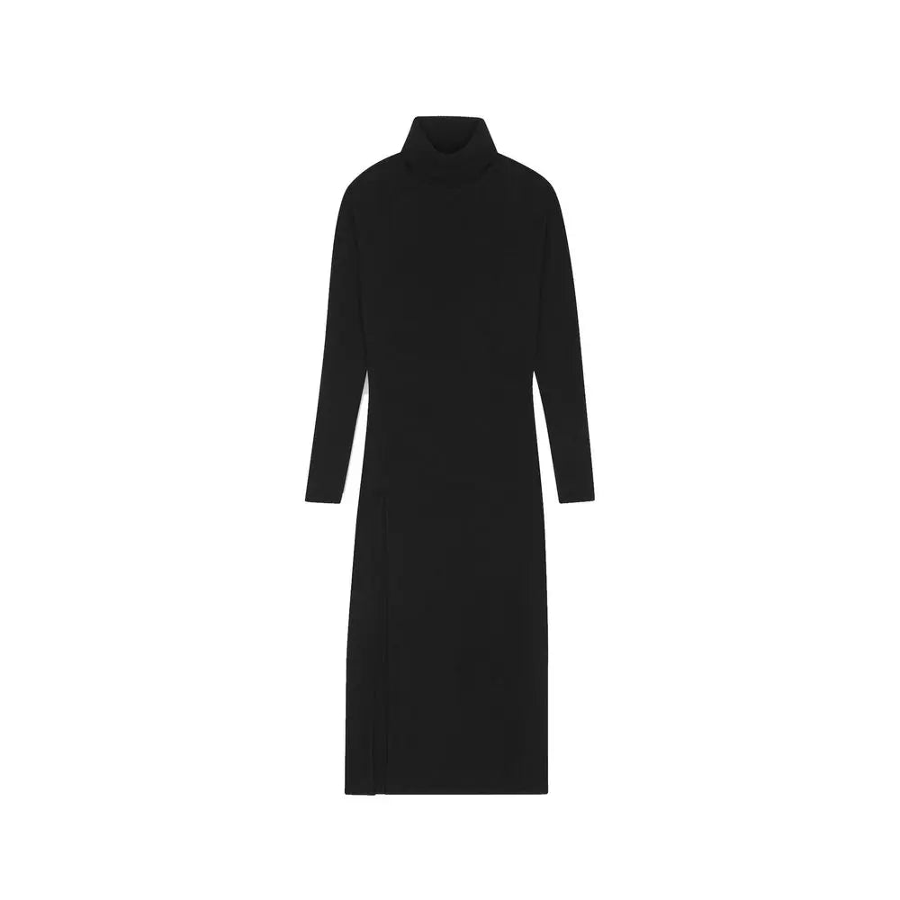 Saint Laurent Black Cashmere Casual Dress Saint Laurent