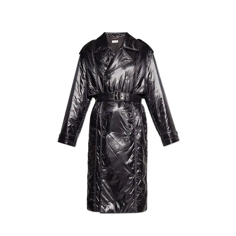 Saint Laurent Black Polyamide Coat Saint Laurent