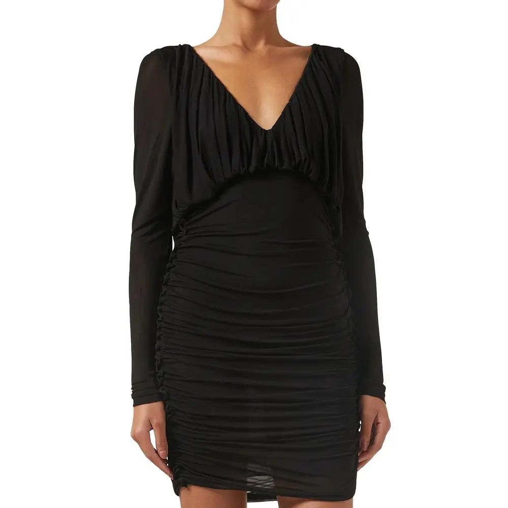 Saint Laurent Black Viscose Cocktail Dress Saint Laurent