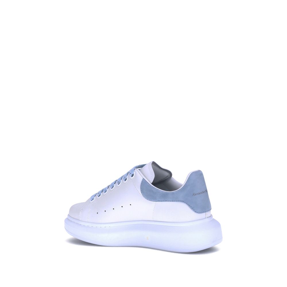 Alexander McQueen Blue Calf Leather Bos Taurus Platform Sneakers