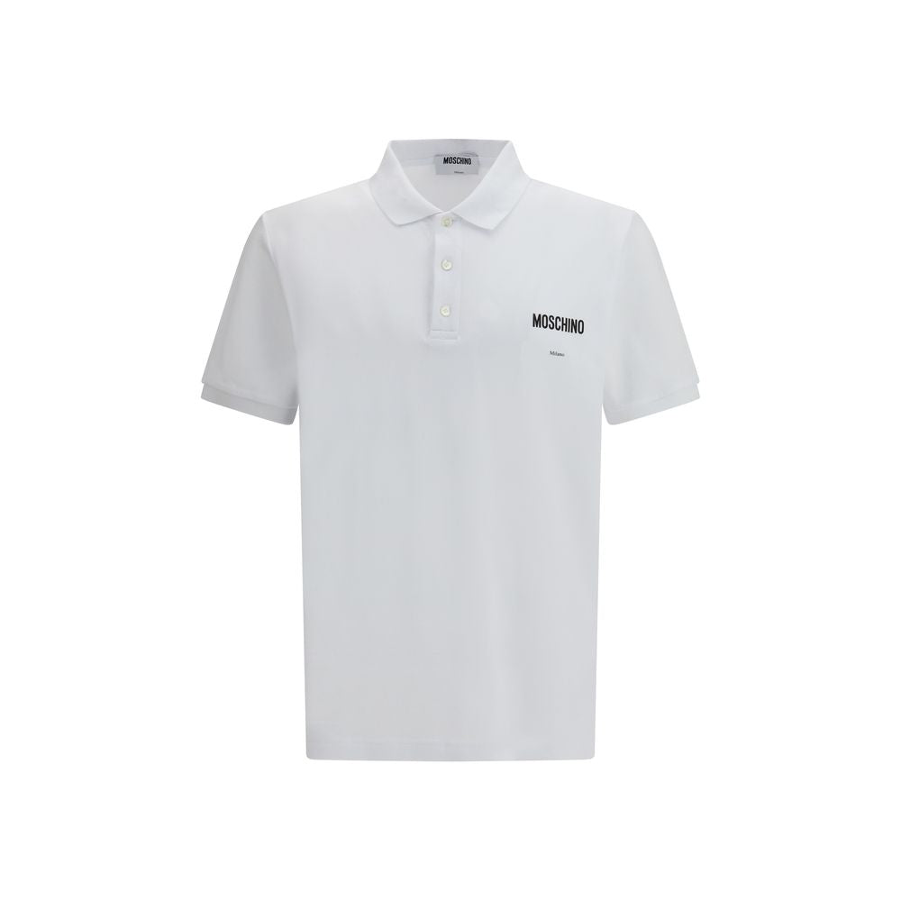 Moschino White Cotton Polo Shirt Moschino