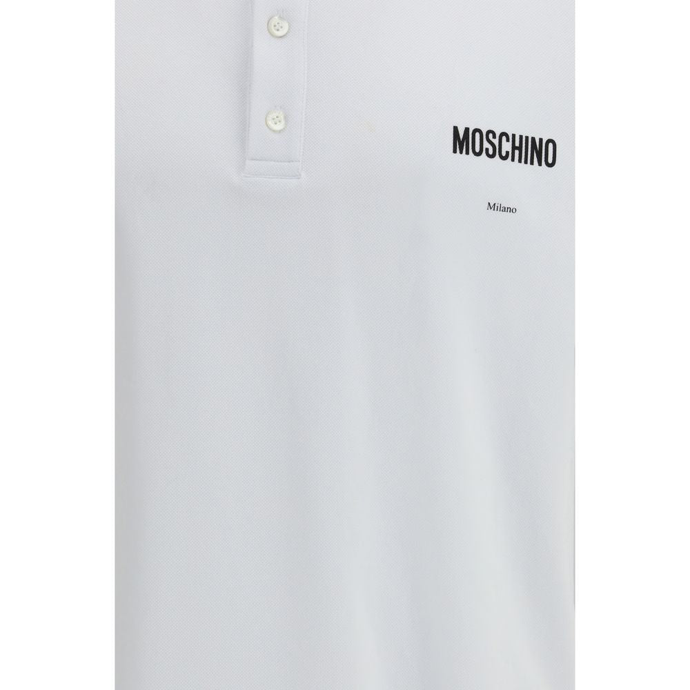 Moschino White Cotton Polo Shirt Moschino
