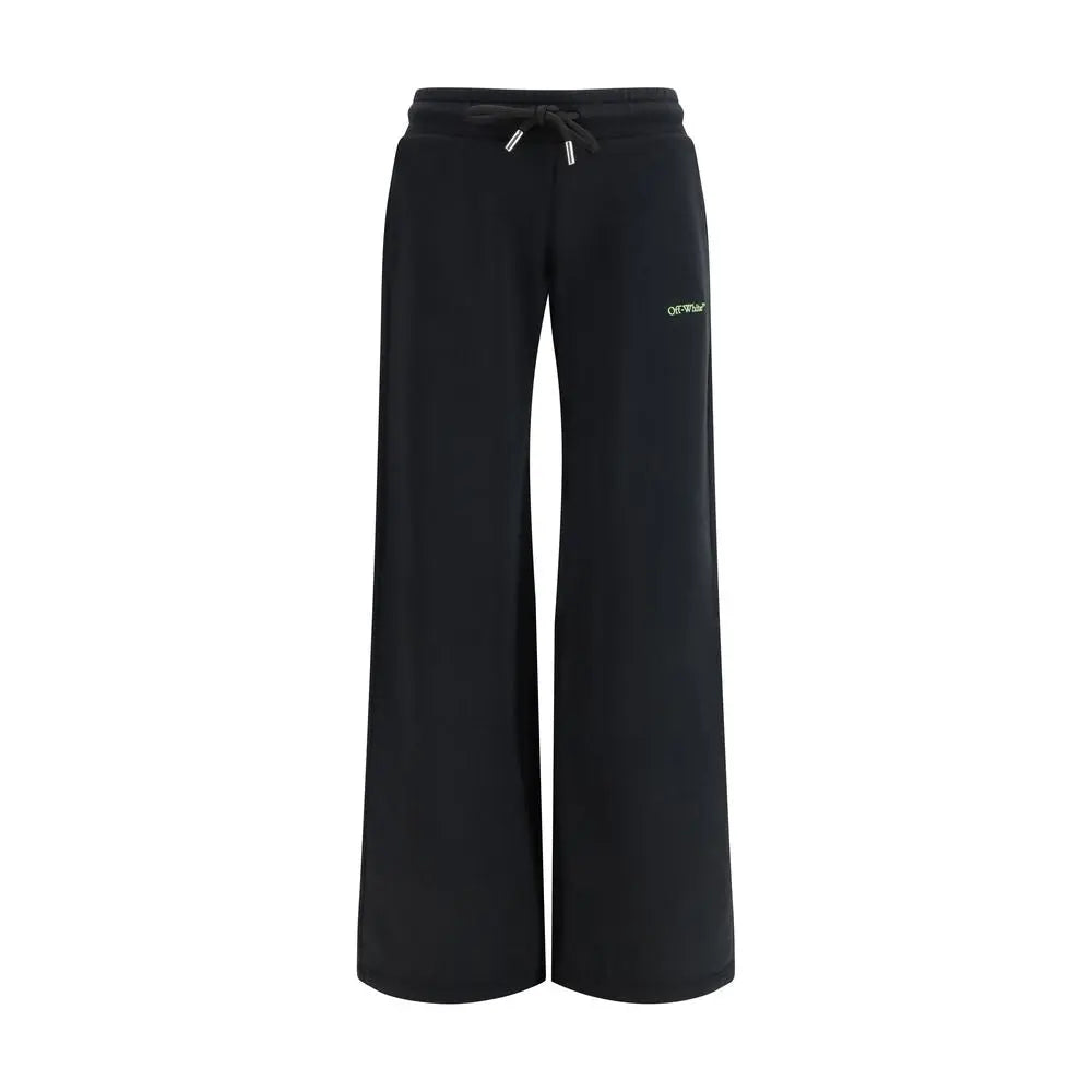 Off-White Black Cotton Casual Pants Off-White