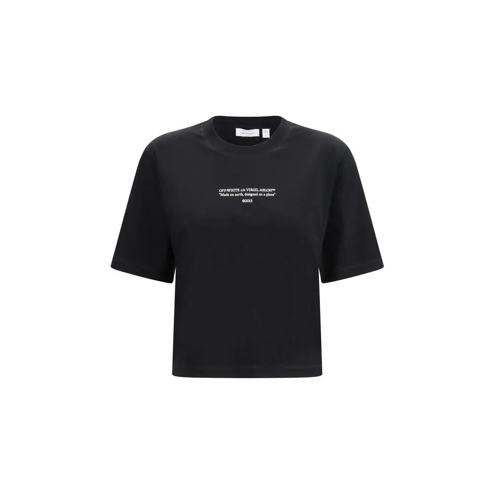 Off-White Black Cotton T-Shirt Off-White