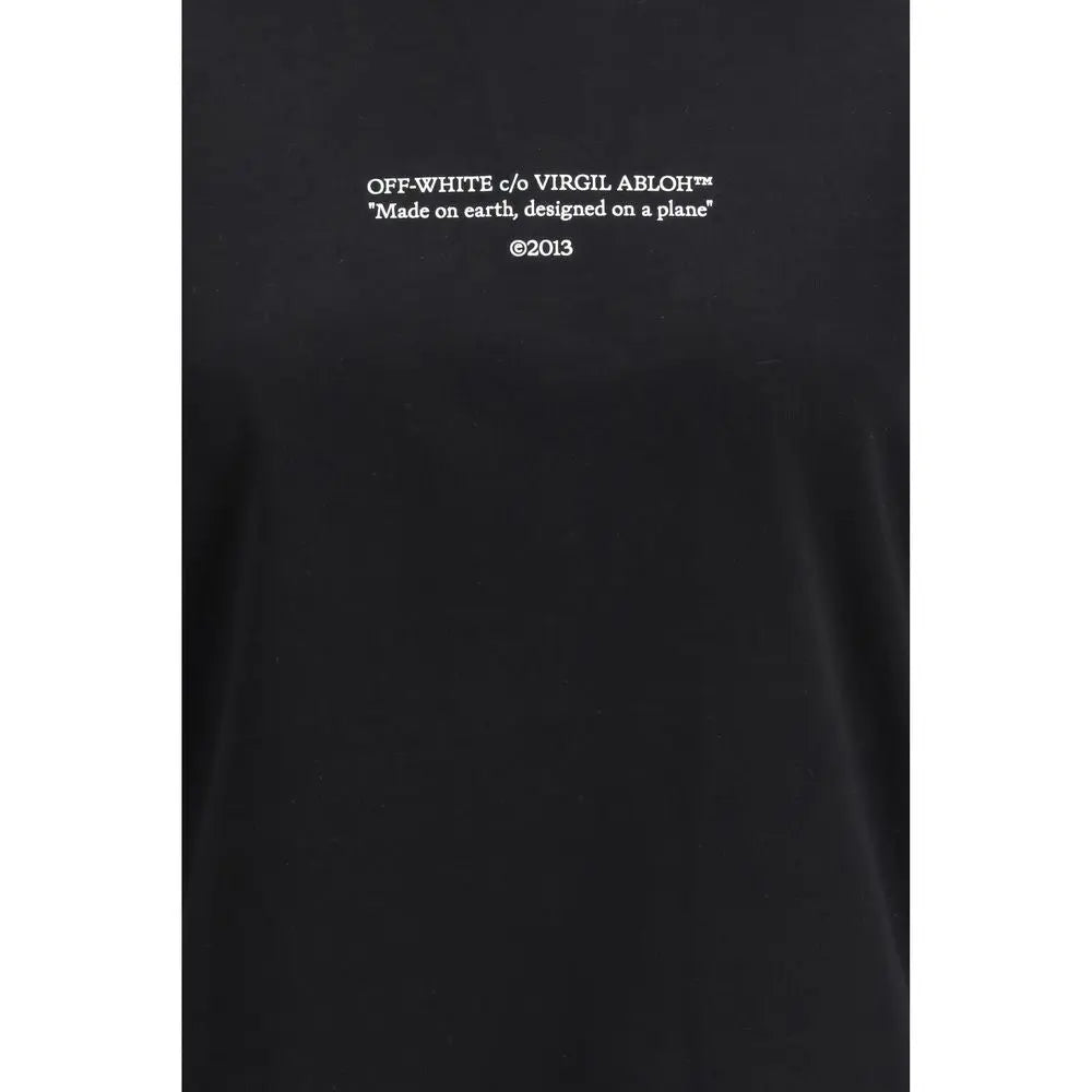 Off-White Black Cotton T-Shirt Off-White