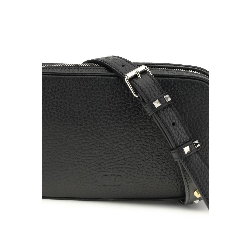 Valentino Garavani Black Calf Leather Bos Taurus Accessories Valentino Garavani