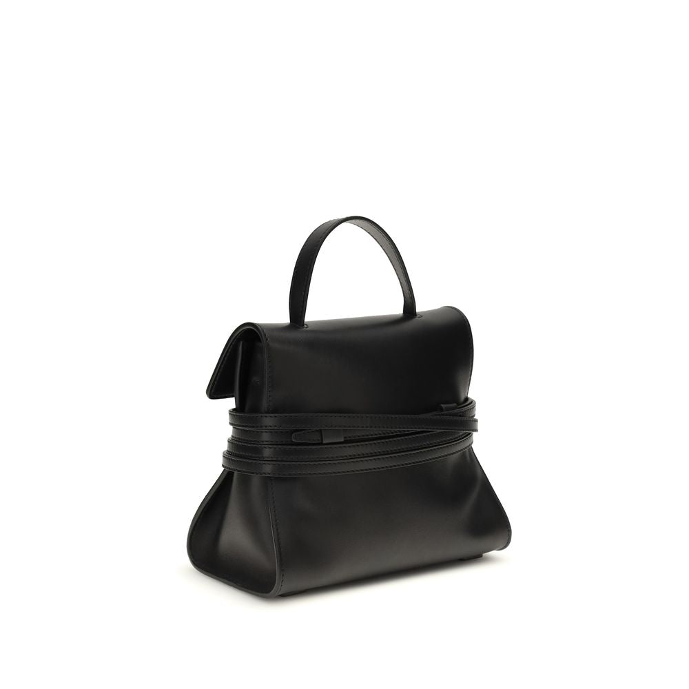 Moschino Black Calf Leather Bos Taurus Handbag Moschino
