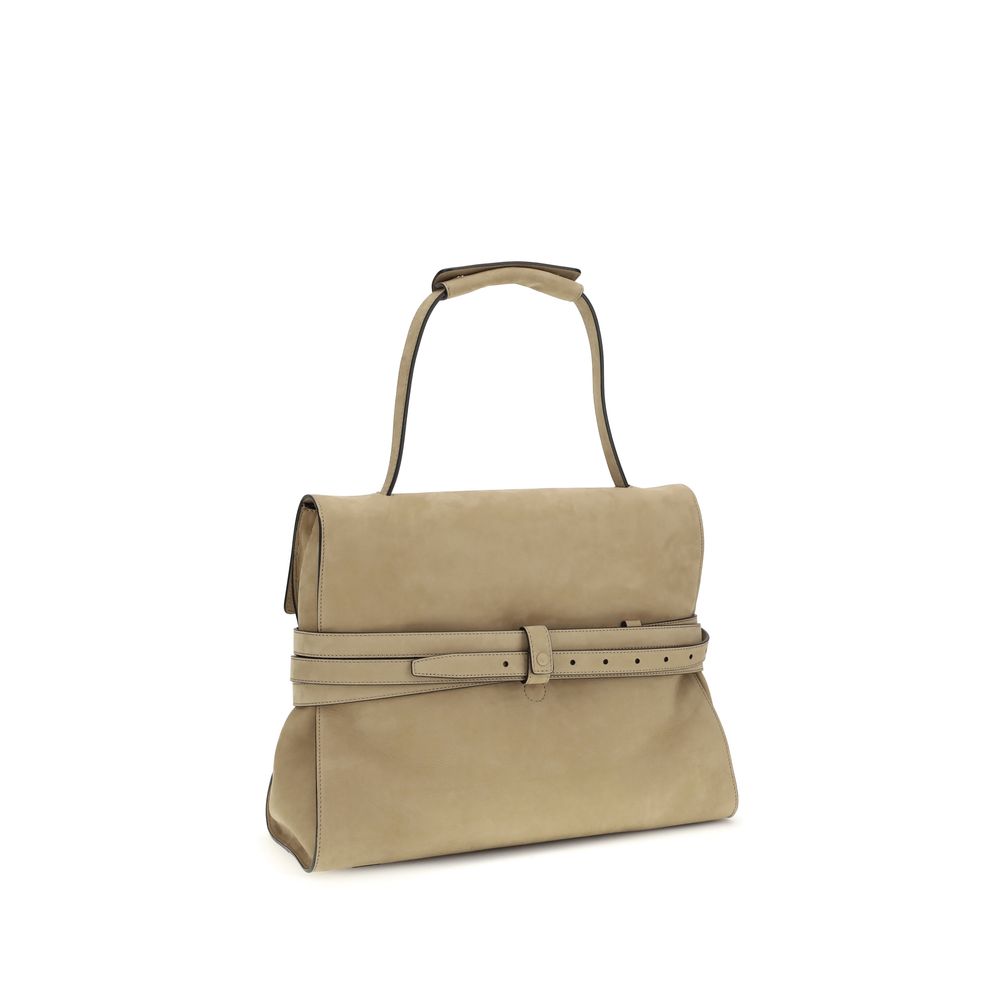 Moschino Beige Calf Leather Bos Taurus Handbag Moschino