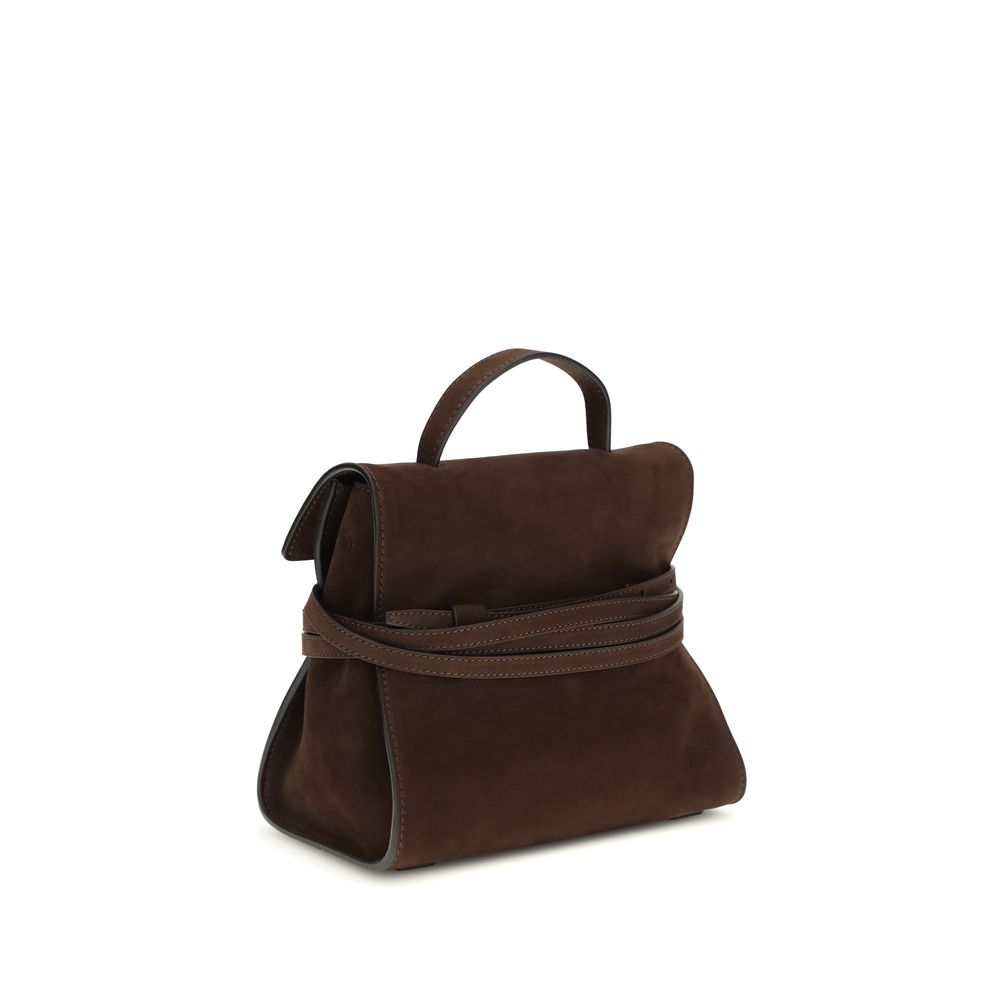 Moschino Brown Calf Leather Bos Taurus Handbag Moschino