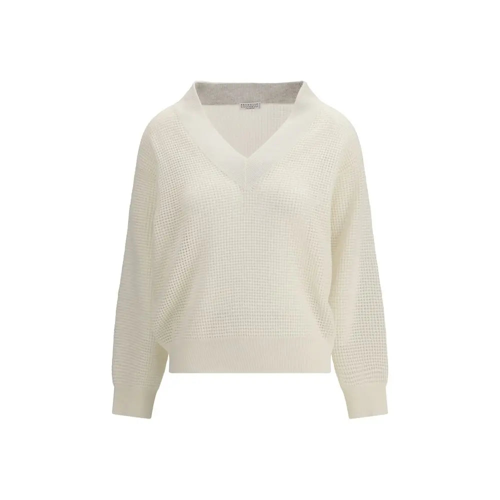 Brunello Cucinelli Beige Cashmere Sweater Brunello Cucinelli