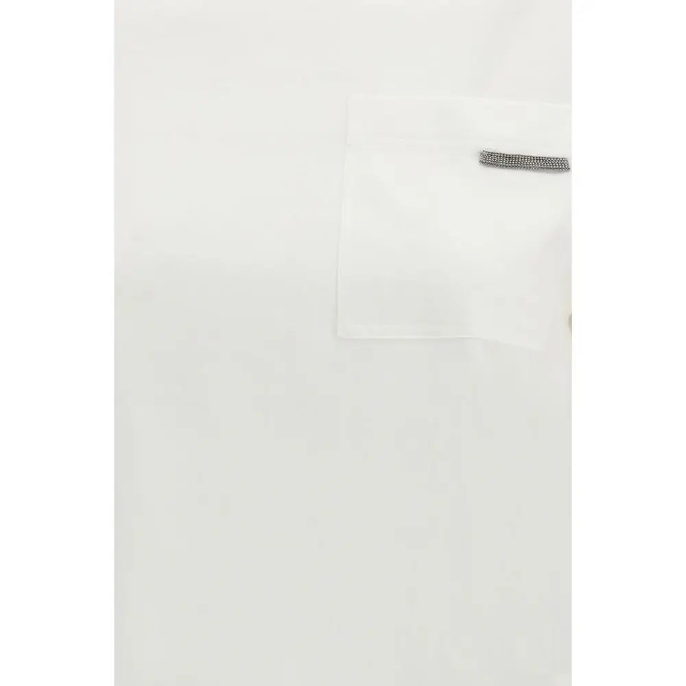 Brunello Cucinelli White Cotton T-Shirt Brunello Cucinelli