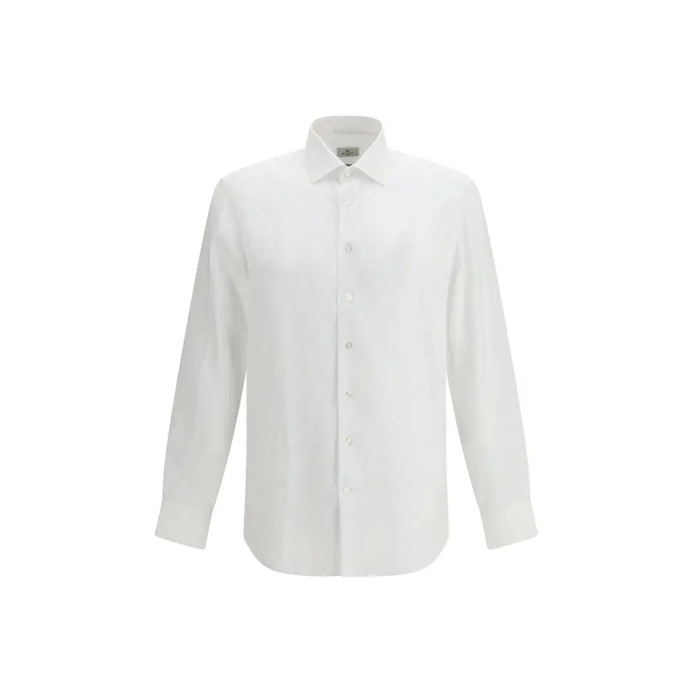 Etro White Linen Dress Shirt Etro