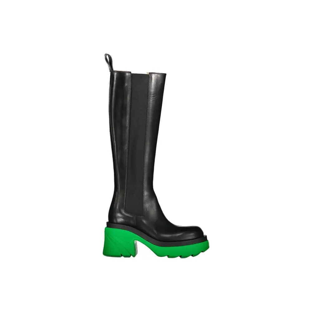 Bottega Veneta Black Leather Over The Knee Bottega Veneta
