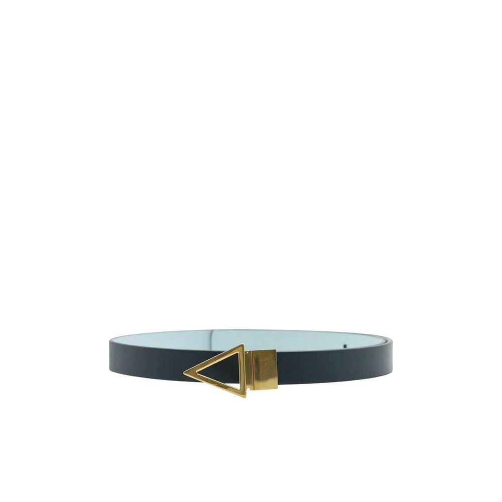 Bottega Veneta Blue Leather Regular Belt Bottega Veneta