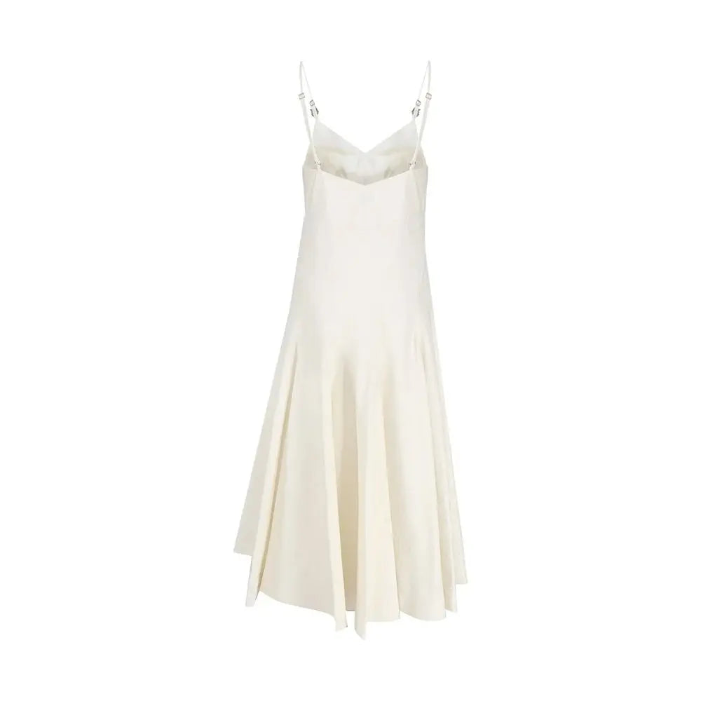 Bottega Veneta White Cotton Casual Dress Bottega Veneta