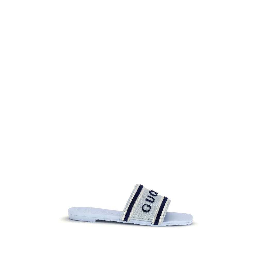Gucci Blue Cotton Sandals Gucci