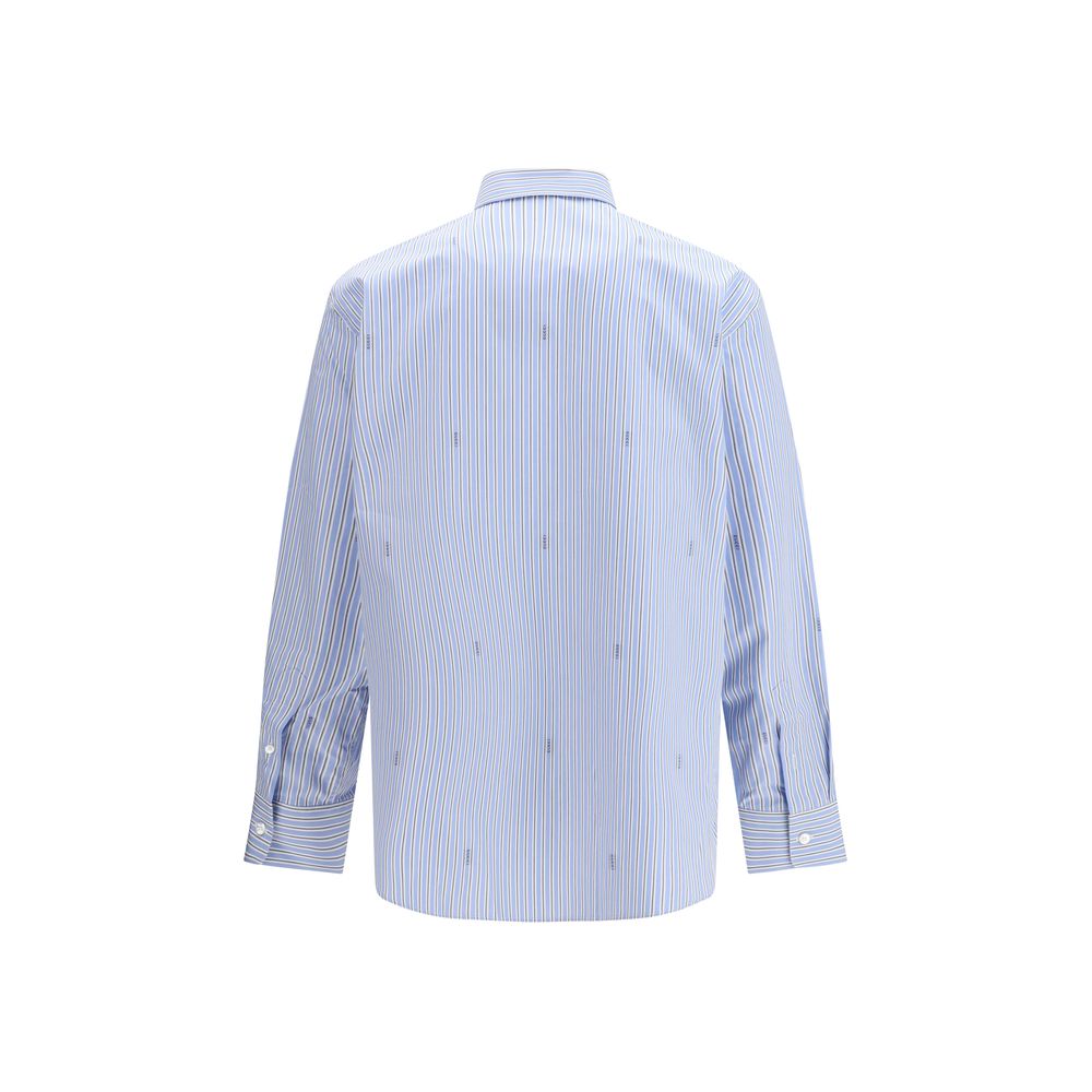 Gucci Blue Cotton Pattern Shirt Gucci