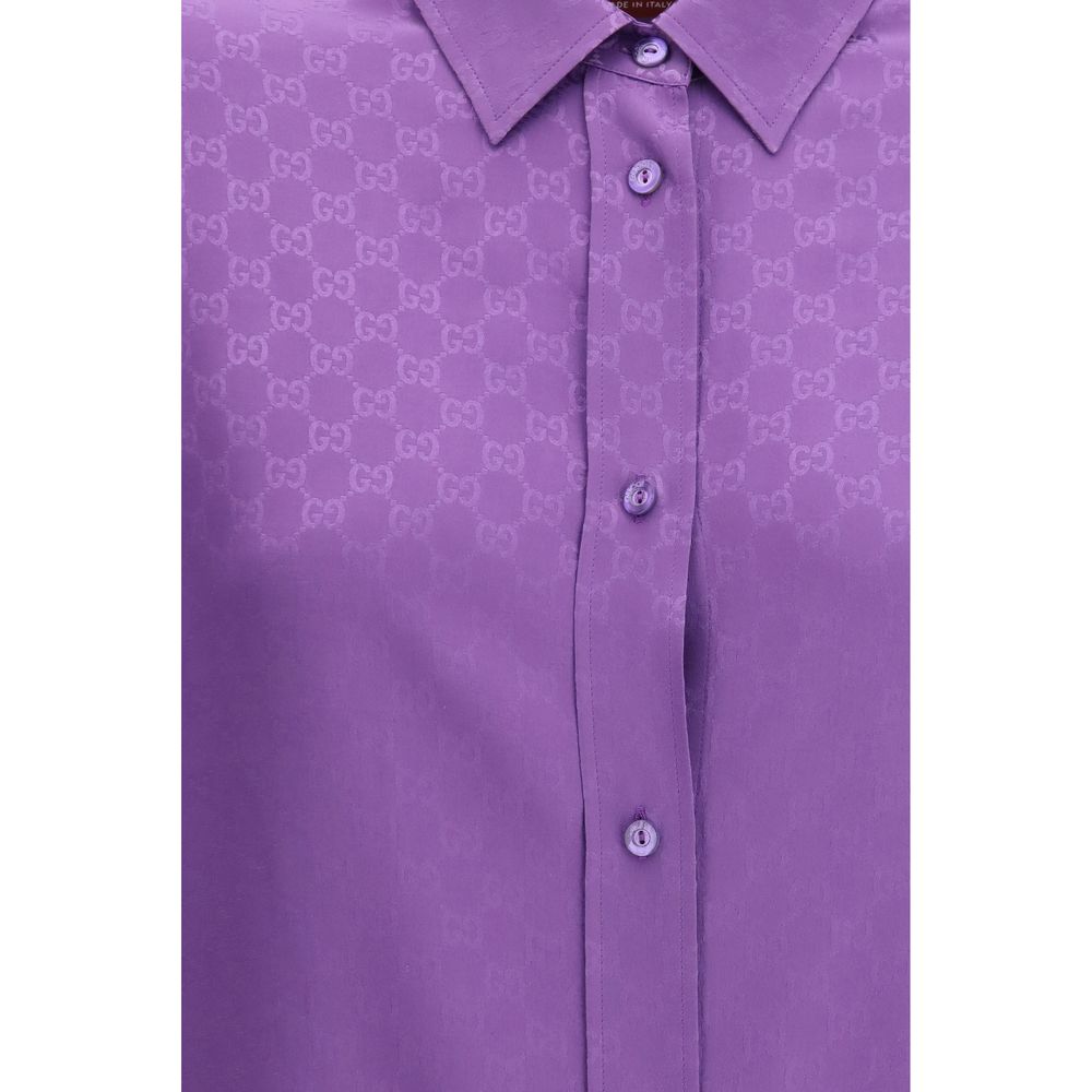 Gucci Purple Silk Shirt Gucci