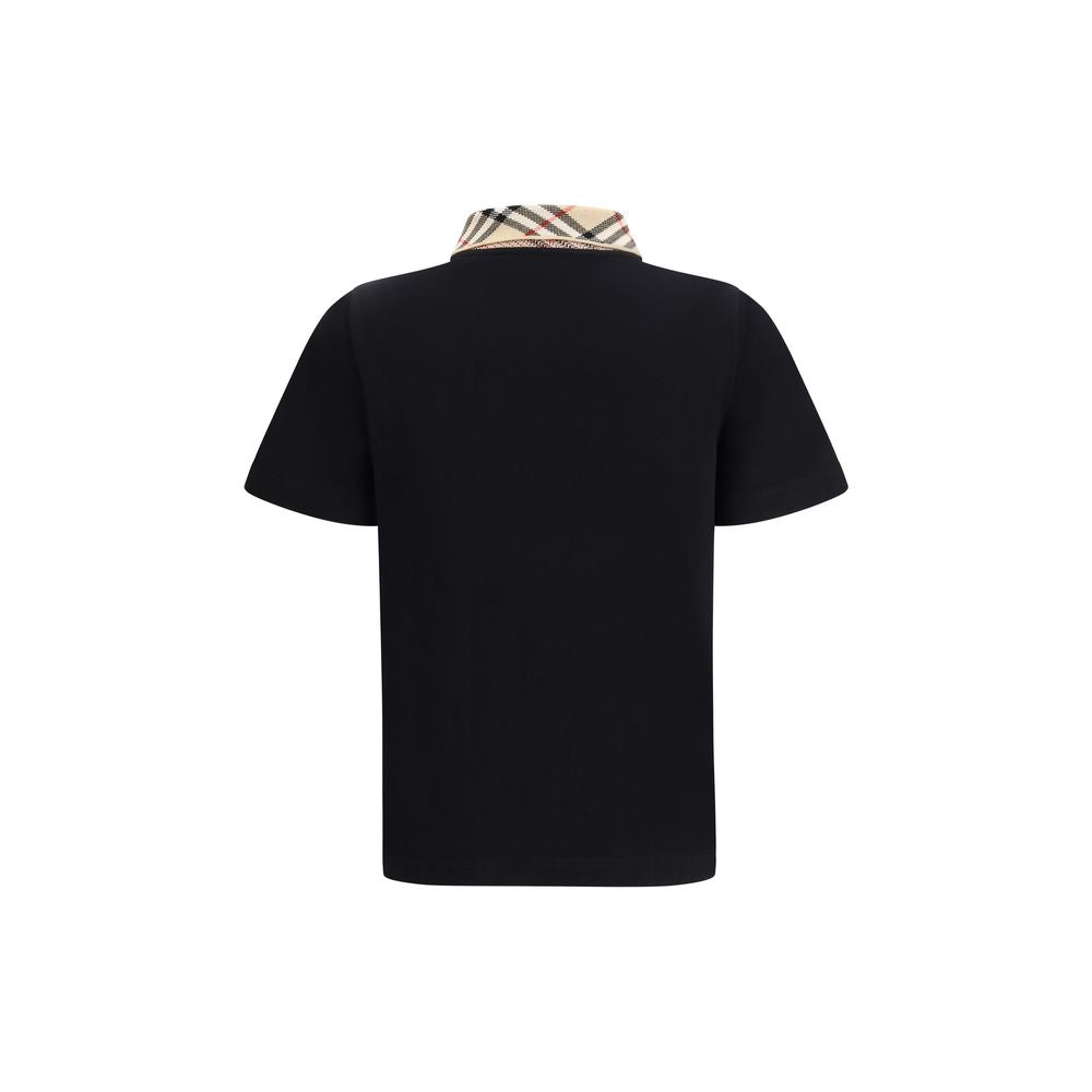 Burberry Black Cotton Polo Shirt Burberry
