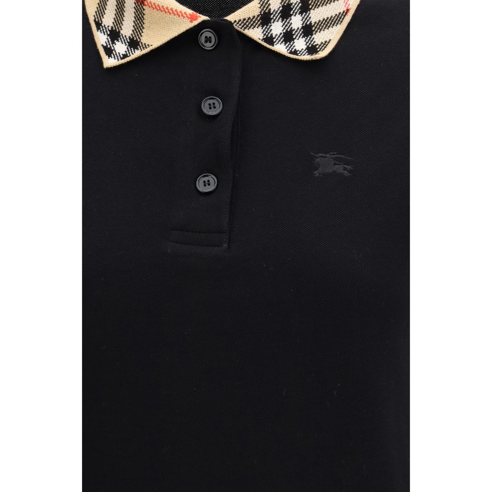 Burberry Black Cotton Polo Shirt Burberry