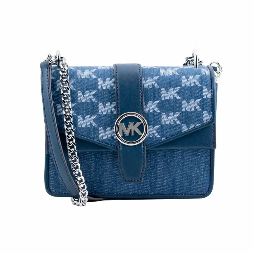 Michael Kors Blue Canvas Crossbody Bag Michael Kors