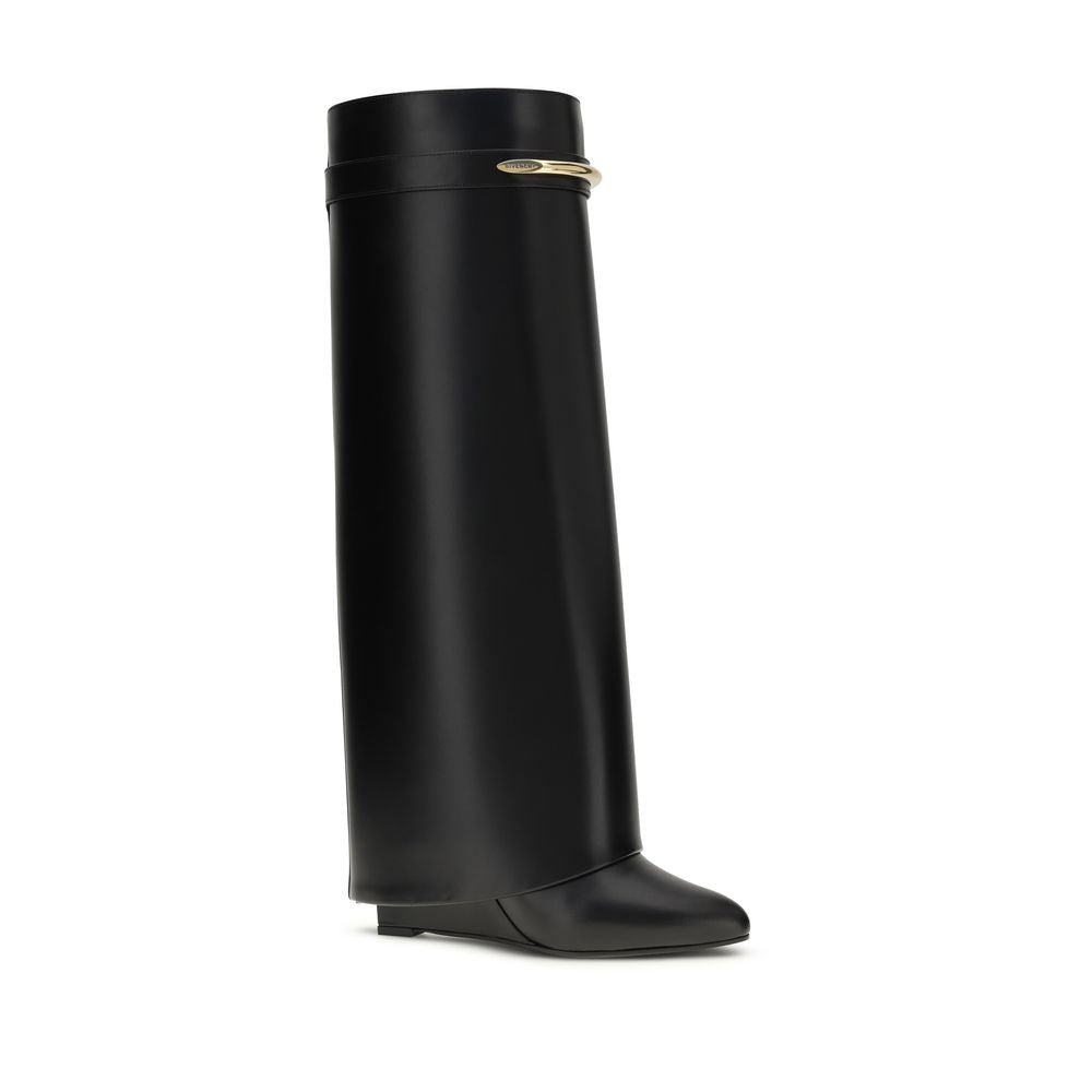 Givenchy Black Calf Leather Bos Taurus Flat Boots Givenchy