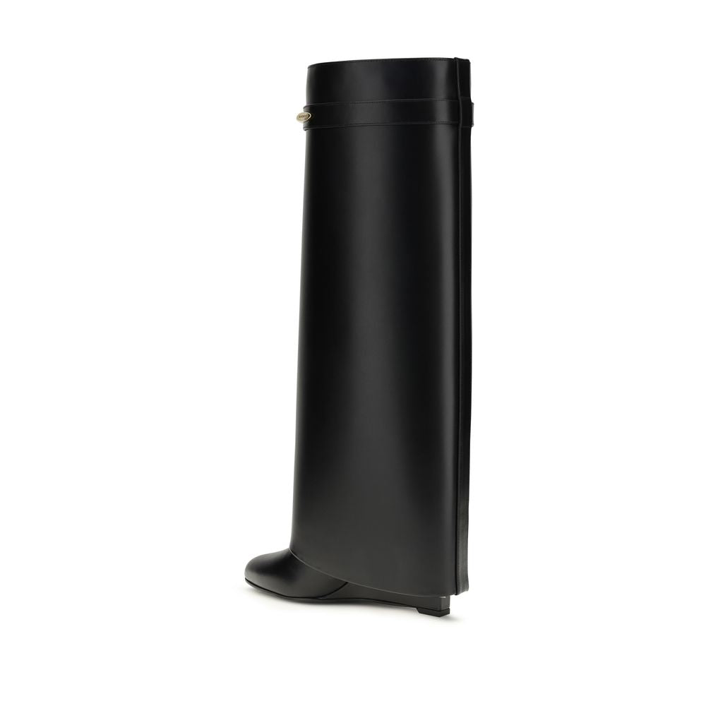 Givenchy Black Calf Leather Bos Taurus Flat Boots Givenchy
