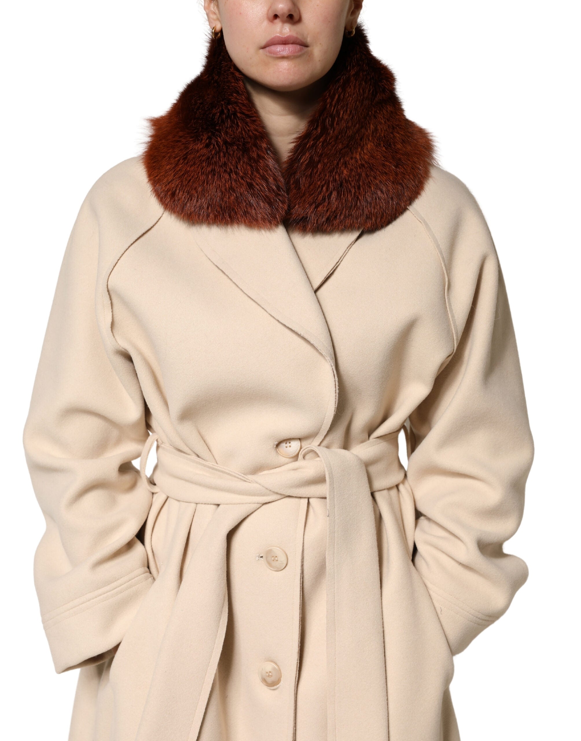 Dolce & Gabbana Brown Mink Fur Collar Women Neck Wrap 60cm x 14cm  Scarf Dolce & Gabbana