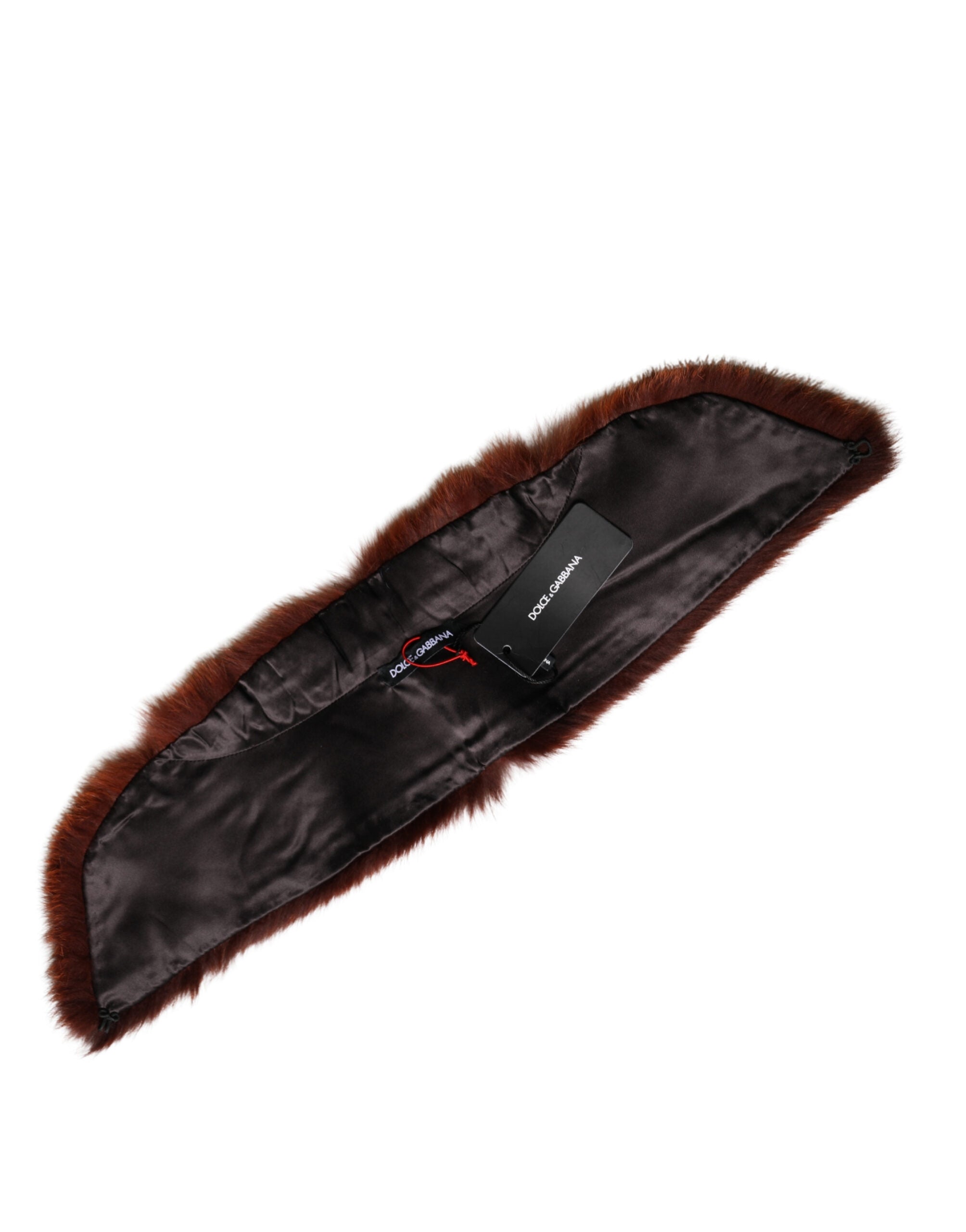 Dolce & Gabbana Brown Mink Fur Collar Women Neck Wrap 60cm x 14cm  Scarf Dolce & Gabbana