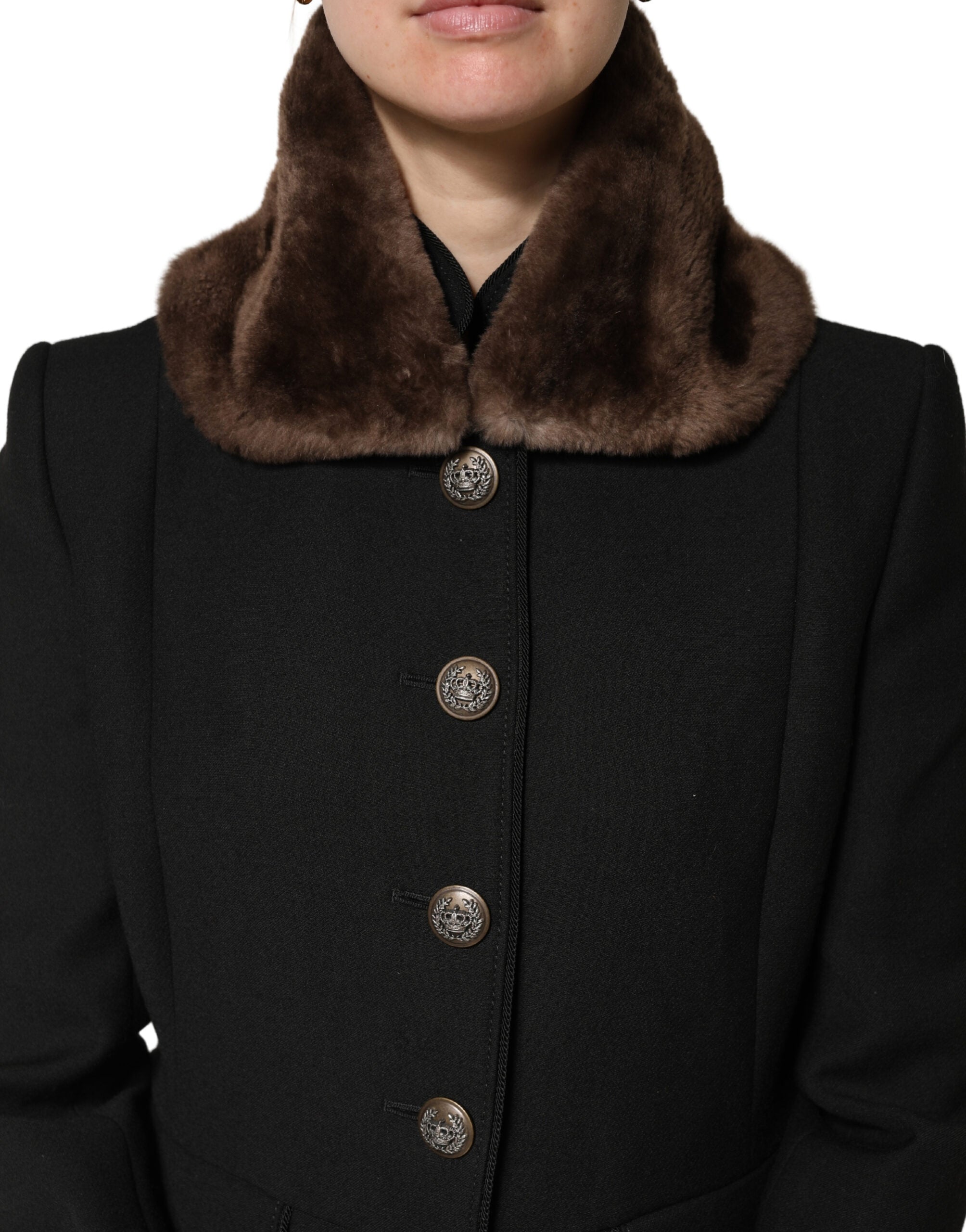 Dolce & Gabbana Brown Fur Shoulder Collar Neck Wrap 60cm x 14cm Scarf Dolce & Gabbana