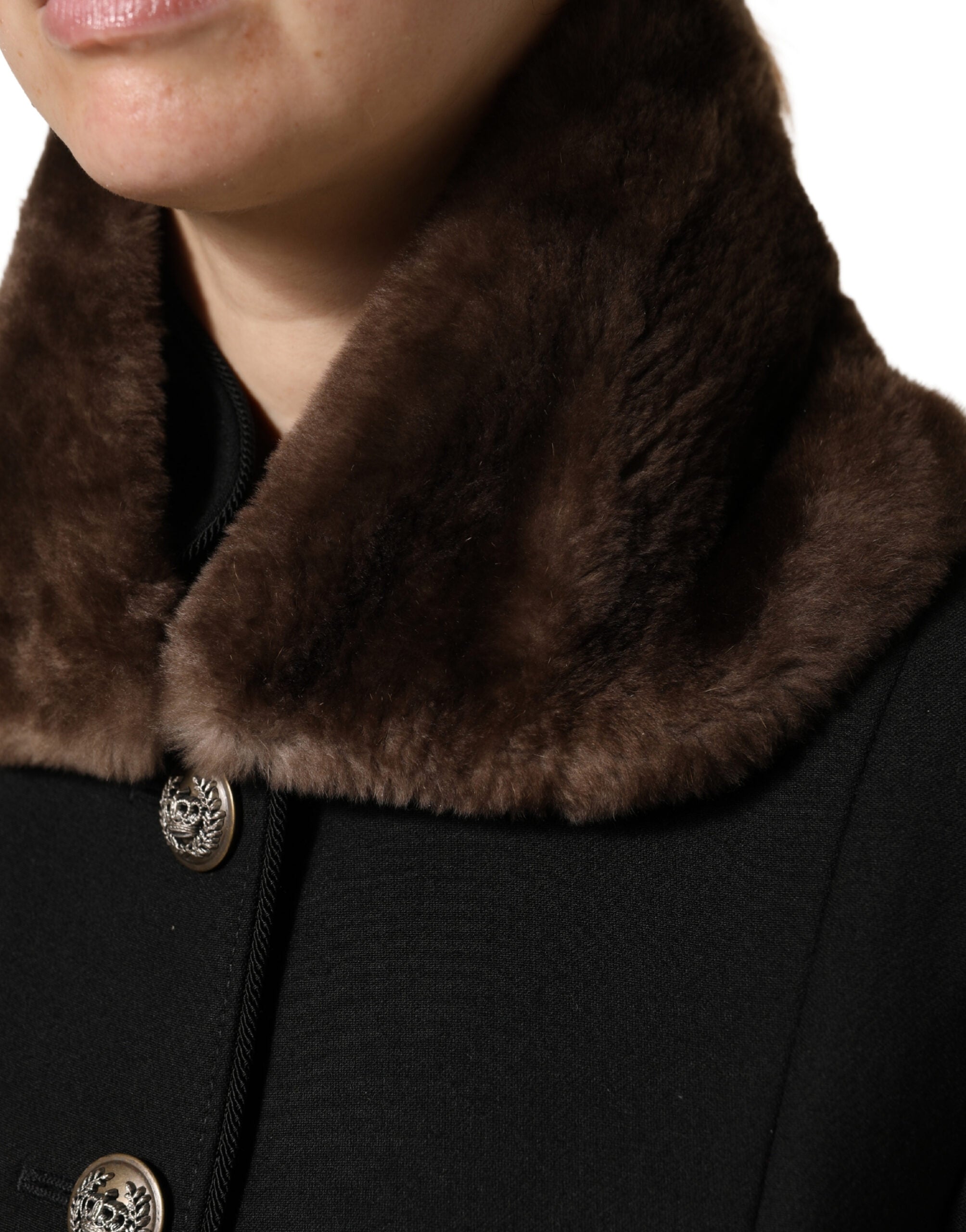 Dolce & Gabbana Brown Fur Shoulder Collar Neck Wrap 60cm x 14cm Scarf Dolce & Gabbana